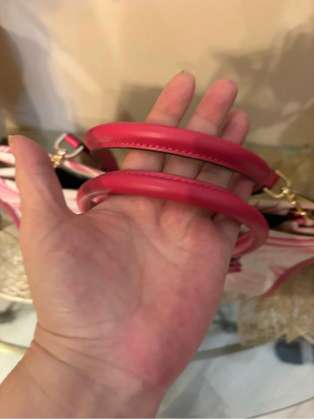 Michael Kors Hot Pink Palm-Print Tote